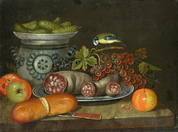 Still life with sausages